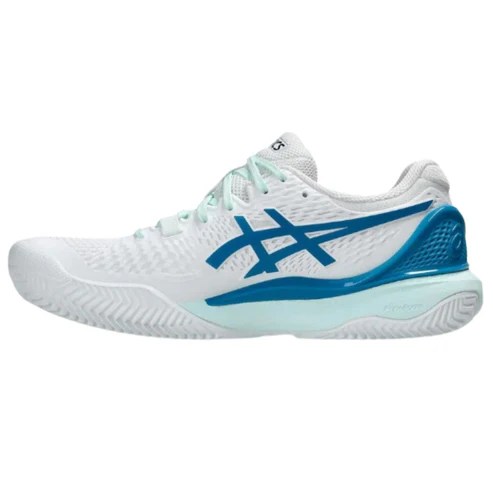 Zapatillas Asics – Gel Resolution 9 Clay Women – White, Teal Blue
