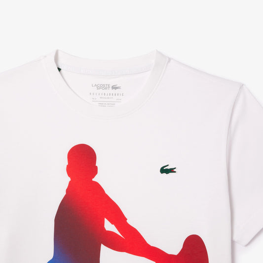 Polera Lacoste x Djokovic – Blanca/Rojo