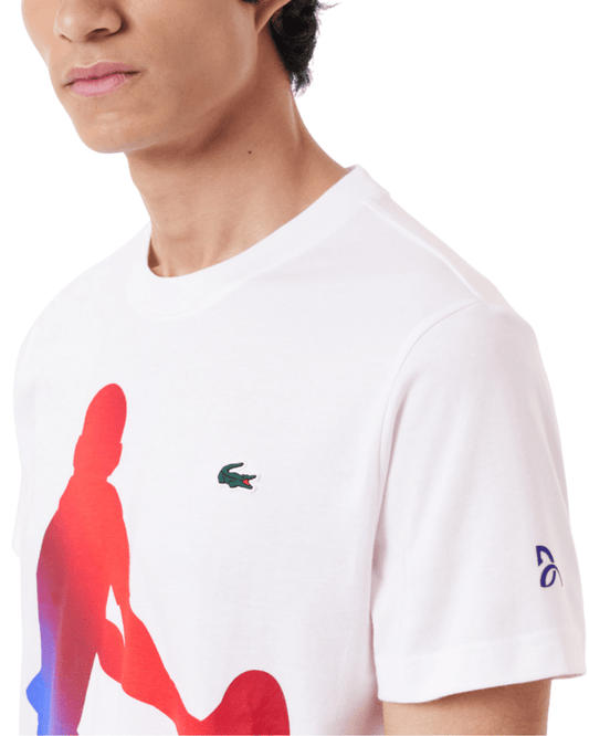 Polera Lacoste x Djokovic – Blanca/Rojo