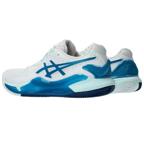 Zapatillas Asics – Gel Resolution 9 Clay Women – White, Teal Blue